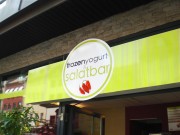 frozenyogurt &amp; salatbar